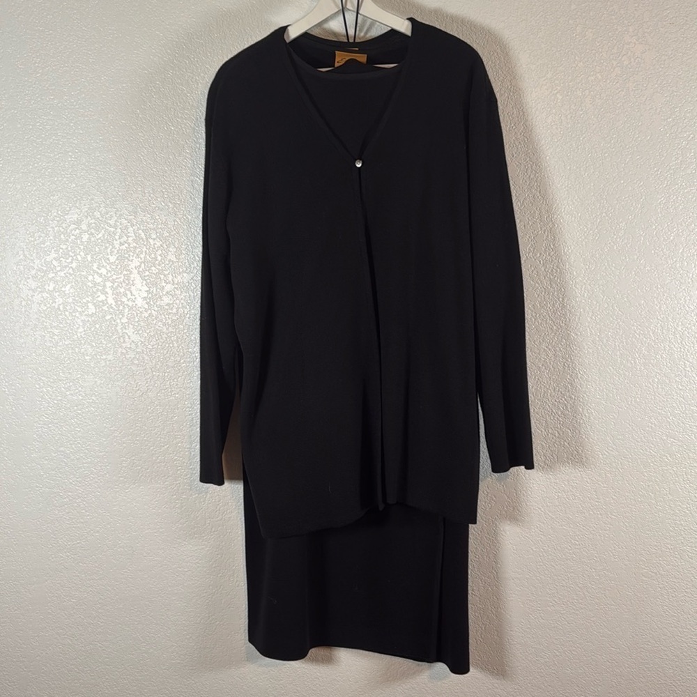 E Wear Black Wool Blend 3 Piece Skirt Set Size 1X/ 2X